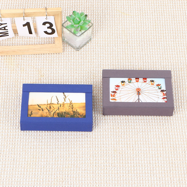 Logo personnalisé en gros 4x6 Albums photo Collection Boîte de papier Caxe papier en carton de couverture de couverture de tissu de mariage