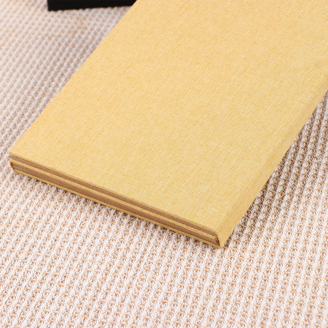 Album photo pliant 6x4 personnalisable avec couverture de tissu en lin