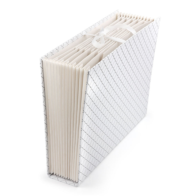 Logo personnalisé en gros de 13 poches en expansion A4 Fichier de fichiers de carton Paper Document Organizer Sac pour la papeterie Office et scolaire