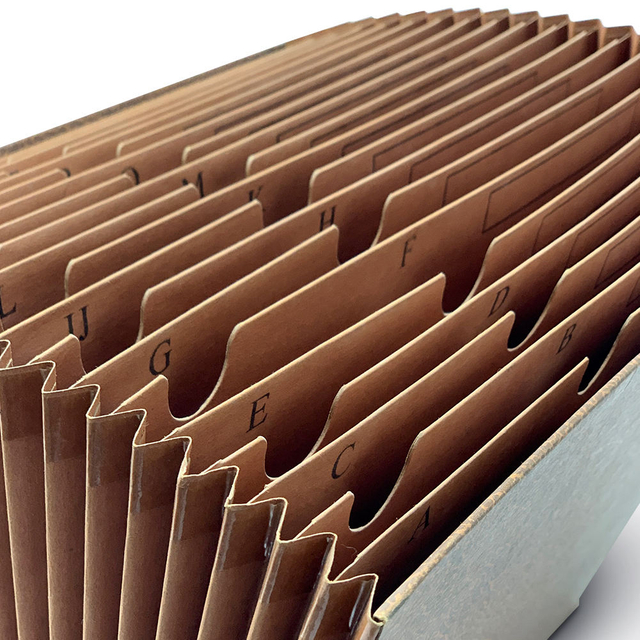 Logo personnalisé en gros de taille A4 Taille 21 poche Kraft Paper Accordion Fichier Dossier Office Organisateur de bureau