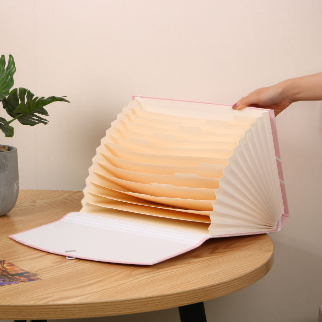 Logo personnalisé en gros A4 Taille Document en carton Organisateur de dossier Expansion de dossier SAPALERIE CUPER PAPIER SACS