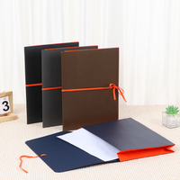 OME Custom Logo Document Organizer A4 Taille Office & scolaire Papeterie avec couverture en tissu et fermeture du ruban pour la gestion des fichiers