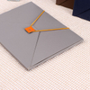 Fichiers de fichiers en carton de taille A4 élégant en gros Duplex avec une fermeture élastique Expansion du sac de document en couleur contrastée