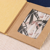 Album photo pliant 6x4 personnalisable avec couverture de tissu en lin