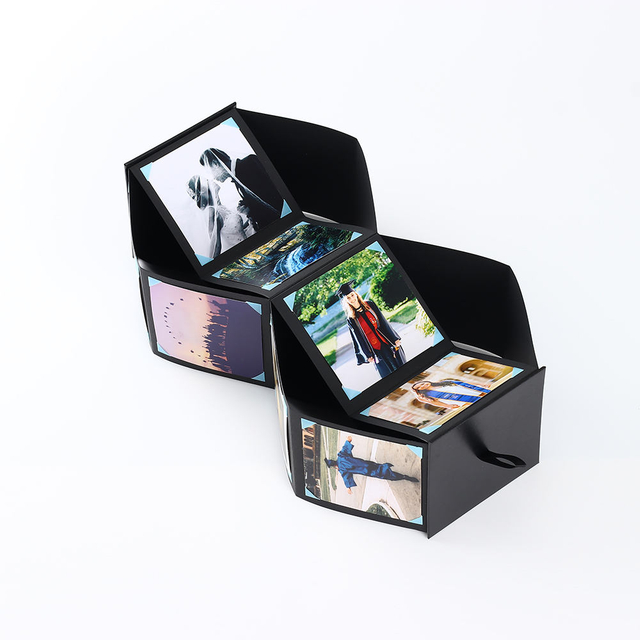OEM Wholesale Pop-up Explosion Photo Album de haute qualité en carton dur papier Printing Printing Livre Clôture pour les cadeaux des mariages