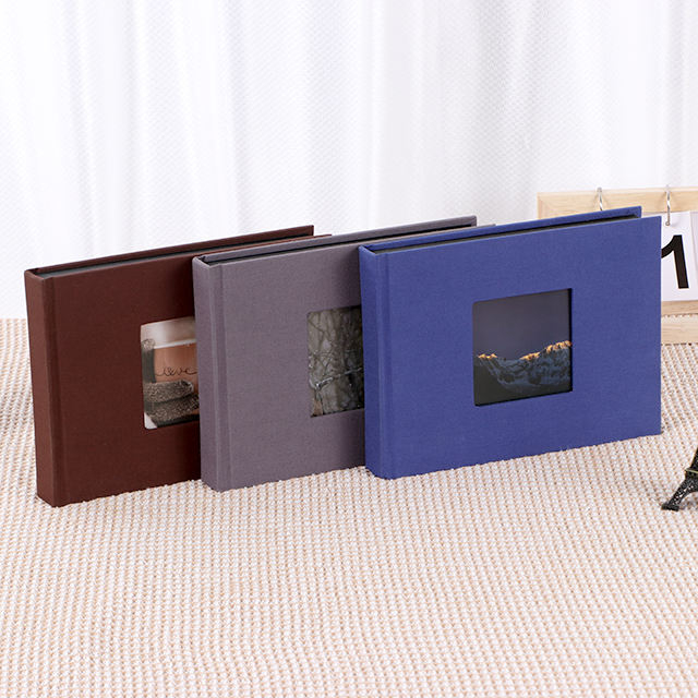 En gros, OEM personnalisé 4x6 tissu lin couvercle photo album de bricolage avec un logo d'impression pour le mariage baby & family Photos