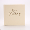 DIY Perfect Bound Paper Photo Album Set PU Leather et Glassine Paper pour le mariage et bébé avec une impression de logo personnalisée