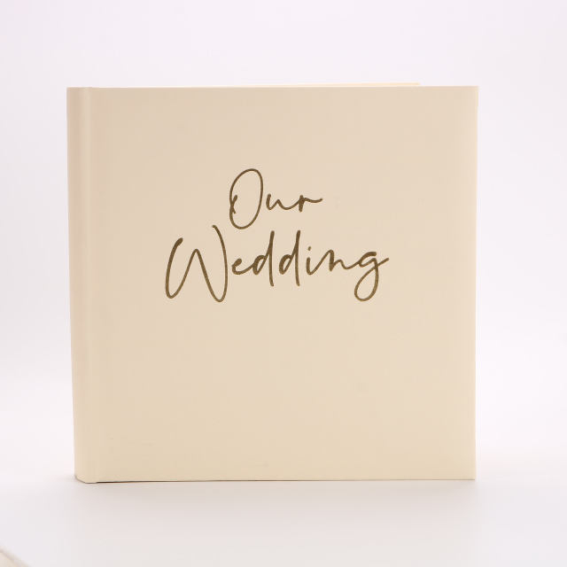 DIY Perfect Bound Paper Photo Album Set PU Leather et Glassine Paper pour le mariage et bébé avec une impression de logo personnalisée