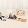 Logo personnalisé en gros Kraft Paper Ribbon ANNIVERTURE BABEAL FAMILLE MÉMOIRE POST CARTE JOUT CLOCK ACCORDION PLODING PHOTO GRADUATION