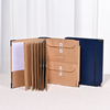 Couverture en cuir PU personnalisé OEM Kraft Paper Folio Document Organisateur Case Emergency Binder Expanding Dossier Sac enveloppe