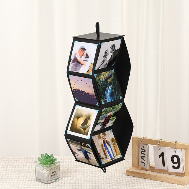 Esponiation en gros de la pop-up Photo Album de haute qualité Papier en carton dur impression personnalisé Format 10x10 16 photos de mariages cadeaux