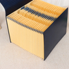 Organisateur de dossiers de fichiers en expansion en gros de 24 poches A4 taille PU couvercle dur en carton de fermeture de fermeture scolaire usage recyclable
