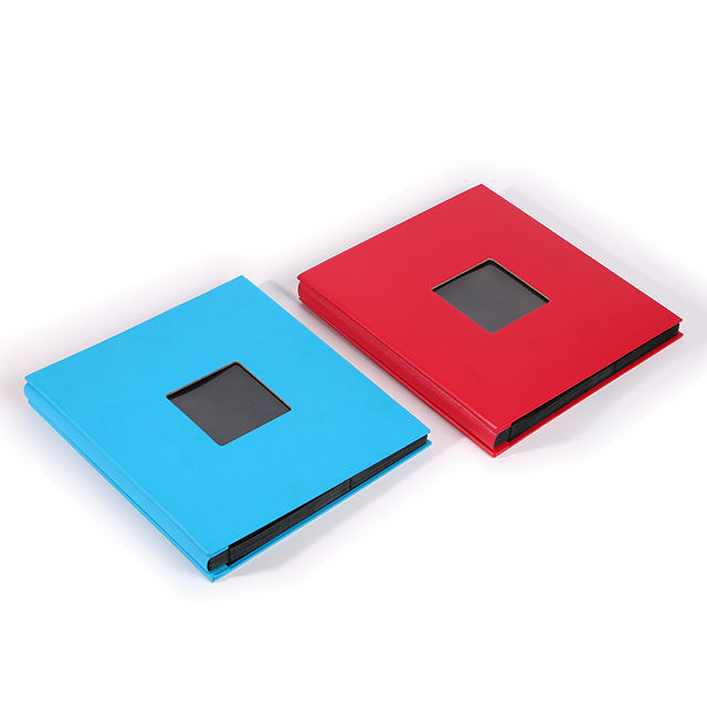 Album photo coloré à couverture rigide avec 500 conceptions de fenêtre de poche pour photos de mariage bricolage Slip-in Logo personnalisé Printing bébé 2 Couleur