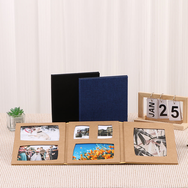 Client OEM 6x4 en lin en tissu couverture photo album