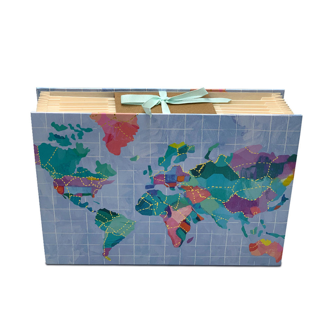 A4 Shape 13 poches en expansion de dossier d'accordéon Dossier de fichiers personnalisable Colortivable Fashion Paper Organizer School Office