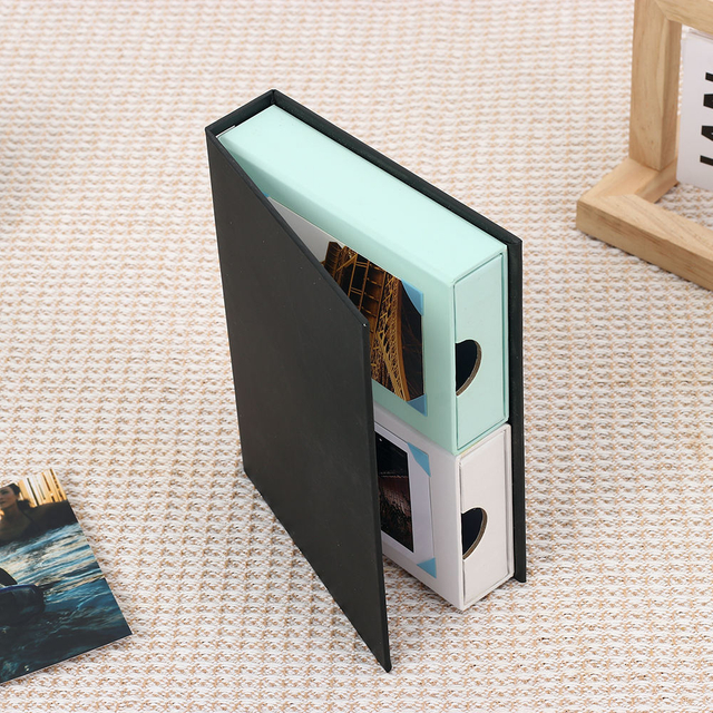 Logo du client en gros 4x6 5x7 Boîte de rangement colorée Papier en carton Datoir Style Graduation Graduation Baby Photo Album