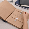 OEM Custom Logo A4 Taille Kraft Paper Expansion Fichier Folder Case I Go Organisateur de document Folio de Binder manquant