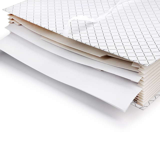 Logo personnalisé en gros de 13 poches en expansion A4 Fichier de fichiers de carton Paper Document Organizer Sac pour la papeterie Office et scolaire
