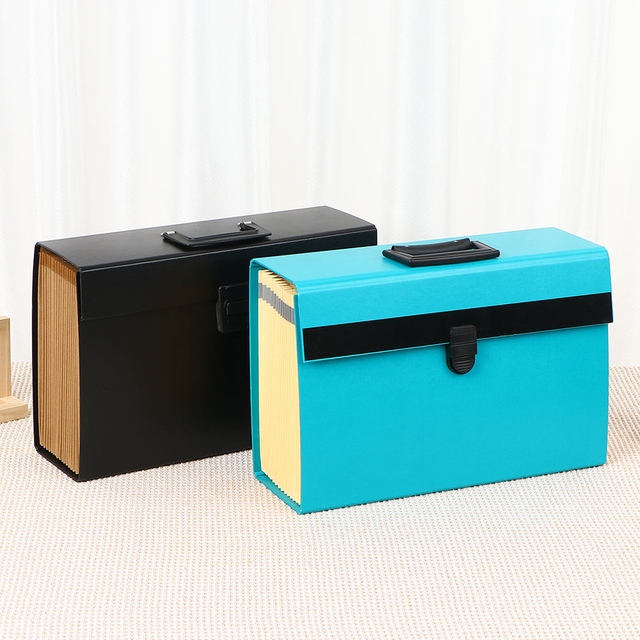 Logo personnalisé OEM 19-poche A4 Expansion de la boîte de fichiers d'accordéon Handle Paper Document Document Organizer Company Office School Utiliser le dossier de dossier