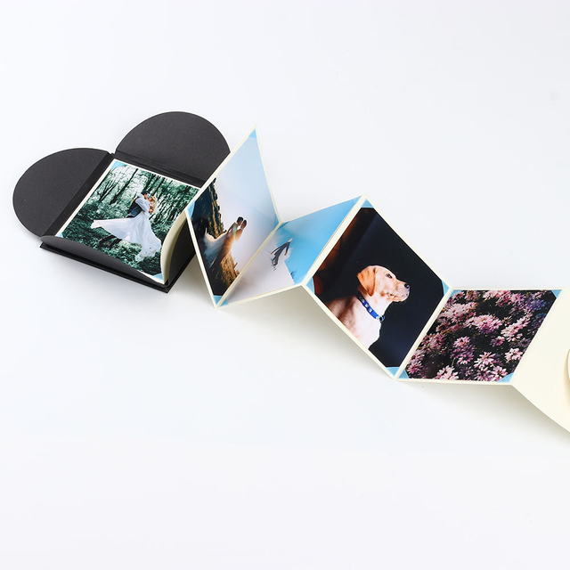 Logo personnalisé en gros de la main tirée Polaroid Slip-in Pliage Photo Album en papier pour l'événement de famille d'anniversaire de remise des diplômes