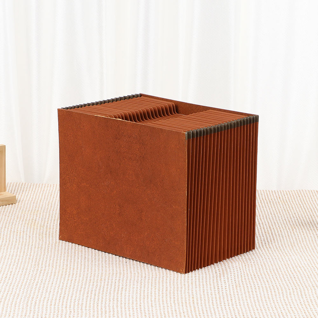 OEM Wholesale Custom Kraft Paper Accordion Fichier Fichier A4 Taille de la forme de portefeuille de 21 poches Organisateur de document pour l'Office et à l'usage de l'école