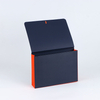 OME Custom Logo Document Organizer A4 Taille Office & scolaire Papeterie avec couverture en tissu et fermeture du ruban pour la gestion des fichiers
