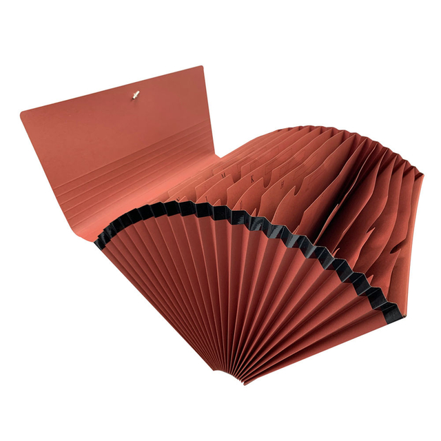 Logo personnalisé A4 Taille de 21 poche Kraft Paper Accordion Fichier Fichier avec école de caoutchouc Bag Document Organisateur
