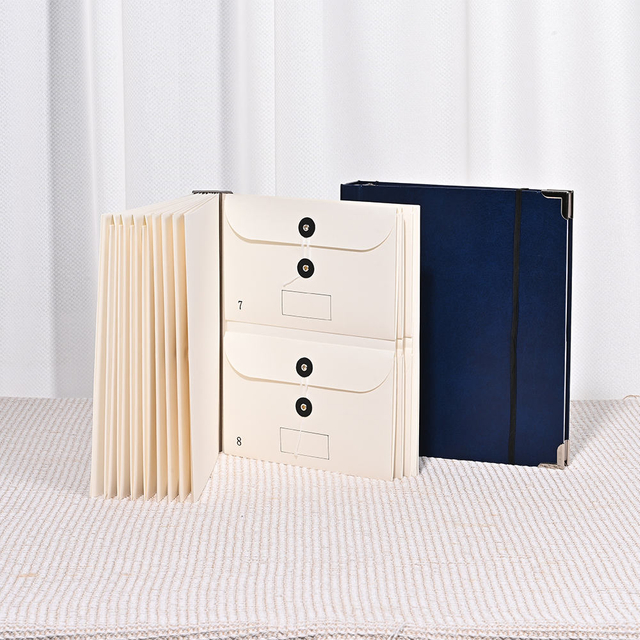 OEM personnalisé au cas où je vais manquer l'organisateur de document de folio de liant Kraft Paper pour enregistrer le fichier de photos d'informations personnelles clés