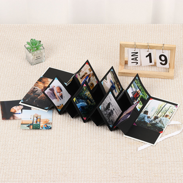 Album photo à base de couverture en papier durable Factory Valette chaude en gros logo personnalisé pliage coloré pour l'anniversaire et le mariage 1000pcs