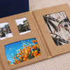 Personnage 6x4 Slip-In Photo Album avec tissu en tissu en tissu coloré Couverture de tissu pliant Saison de graduation Photo Frame de papier Matériel
