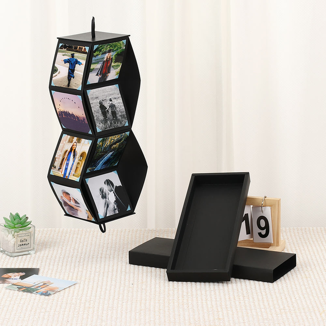 En gros de haute qualité 10x10 Format pop-up explosion Photo Album d'impression personnalisée 16 photos en carton dur Paper Weddings Cadeaux