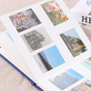 Album photo de bricolage Couverture en tissu en lin coloré avec fenêtre avant 6x4 Slip-in pour mariage Baby Family Photo Album
