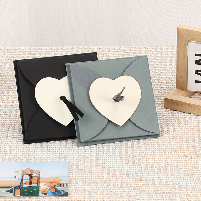 Logo personnalisé en gros de la main tirée Polaroid Slip-in Pliage Photo Album en papier pour l'événement de famille d'anniversaire de remise des diplômes