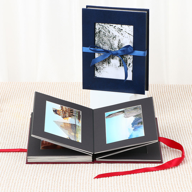OEM Custom Logo 4x6 Slip-In Explosion Photo Album PU Cover Front Window Ferme Ferme Colorateful Graduation Family Events Weddings