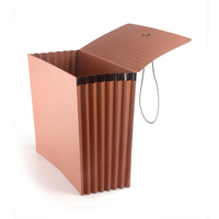 OEM Wholesale Custom A4 Kraft Paper Expansion Fichier Fichier de fichiers Accordion Conception du logo Custom Logo Rubber Band School Office Document Sac