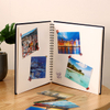 Album photo en carton blanc de bricolage sur mesure avec reliure en spirale et couverture en tissu pour le mariage et les enfants photos cible d'usine