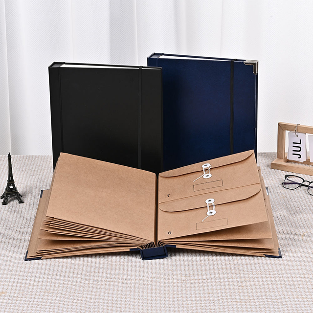 Organisateur de documents Folio personnalisés OEM au cas où je vais manquer le papier kraft pour enregistrer le fichier de photos d'informations personnelles de clé d'enregistrement