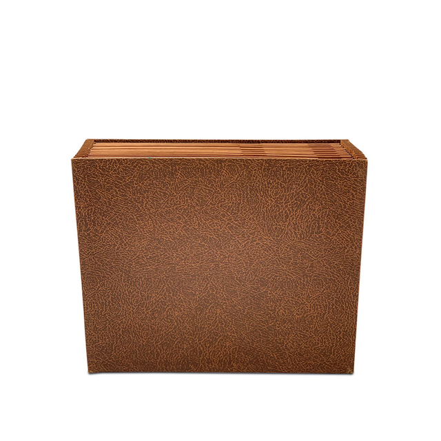 Logo personnalisé A4 Taille 21 poches Kraft Paper Accordion Fichier Fichier de dossiers Sac de portefeuille Organisateur de document de forme