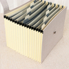 Logo personnalisé 17 poche en expansion Organisateur de fichiers Bungee Clôture de lin Couvercle dure carton dur A4 Paper Organizer School Bag Dossier