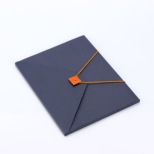 Fichiers de fichiers en carton de taille A4 élégant en gros Duplex avec une fermeture élastique Expansion du sac de document en couleur contrastée