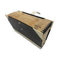 En gros logo personnalisé PU Leather 12 poches, organisateur de document en expansion accordéon A4 Boîte à dossier de fichiers pour l'utilisation de l'école de bureau