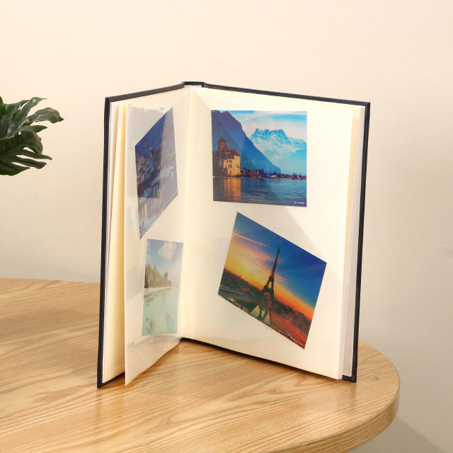 OEM Custom Logo Taille personnalisable Classic auto-adhésive Pu Leather Cover Diy for Baby Wedding Family Photo Album