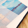 Album photo de logo personnalisé DIY Perfect Binding 4x6 et 6x4 Couverture dure avec du matériel de tissu papier Glassine pour le mariage Baby School