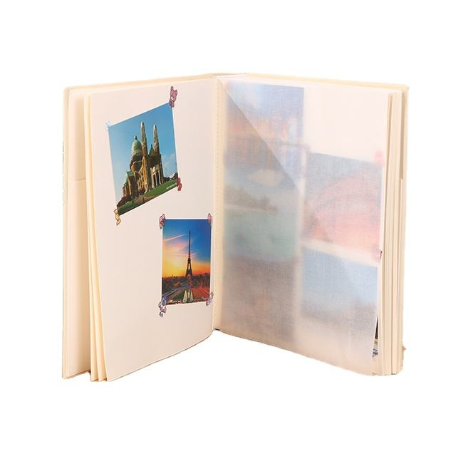 PU Leather et papier en verre bricolage Perfect Bound Paper Photo Album pour le mariage et bébé avec une impression de logo personnalisée