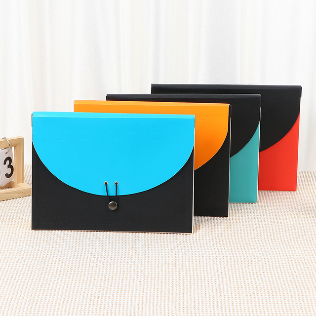 POCHAGE 7 poches A4 Taille en expansion accordéon Office Organisateur Papier Document Document School Utiliser des emballages personnalisés en gros