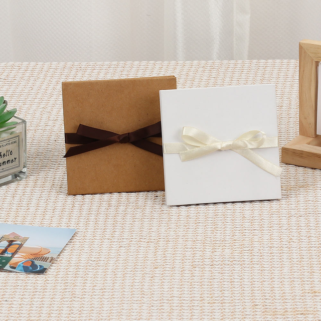 Logo personnalisé en gros de Kraft Paper Ribbon Not pliage de l'accordéon photo Album Poste Poste Carte postale pour la remise des diplômes Baby Family