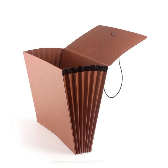 OEM Wholesale Custom A4 Kraft Paper Expansion Fichier Fichier de dossiers Conception d'accordéon avec élastique pour l'école et l'utilisation de documents de bureau