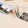 Vente chaude en gros de Kraft Paper Ribbon Knot Gold Stamping Pliage Accordion Photo Album Graduation Berbite Baby Family Postcard